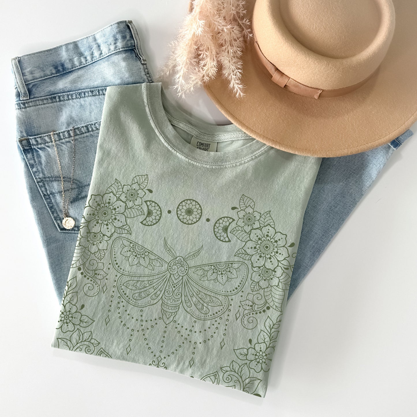 Mehndi Butterfly Comfort Colors TShirt -Esdee