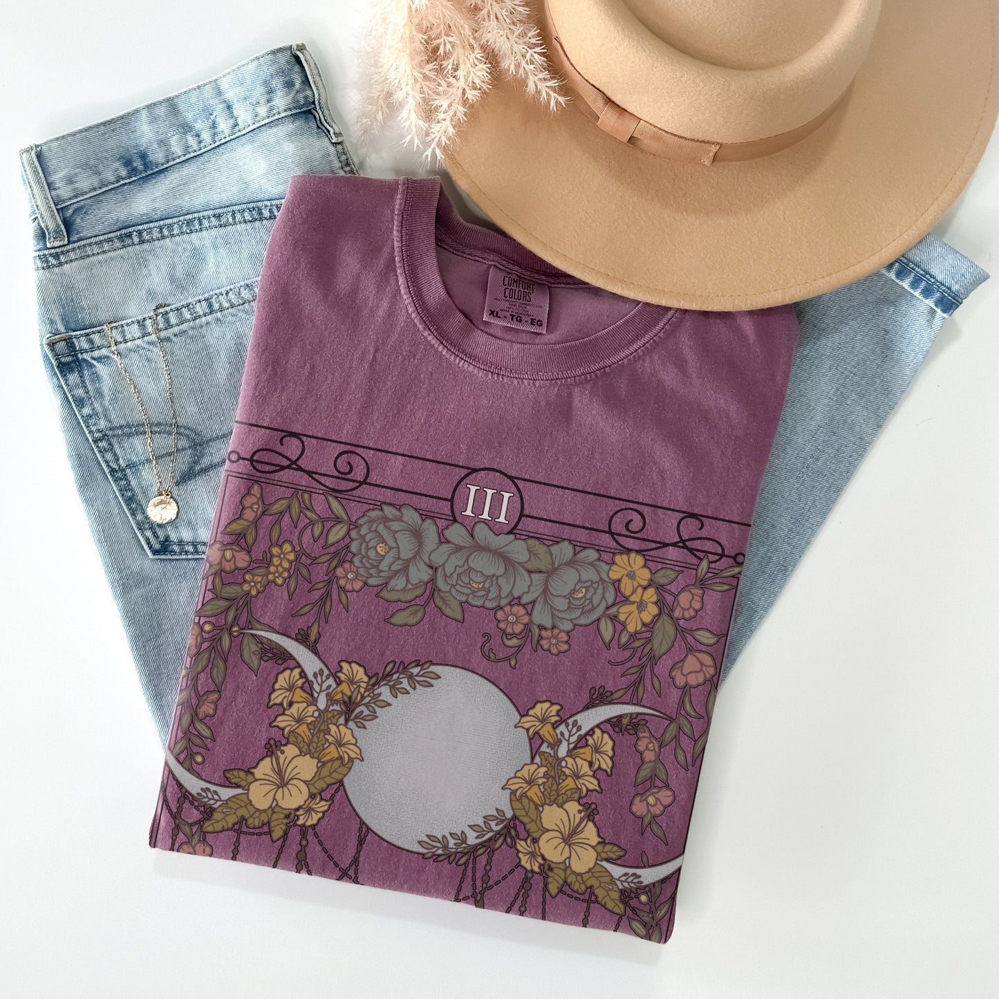 The Triple Moon Tarot Card Comfort Colors TShirt - Esdee