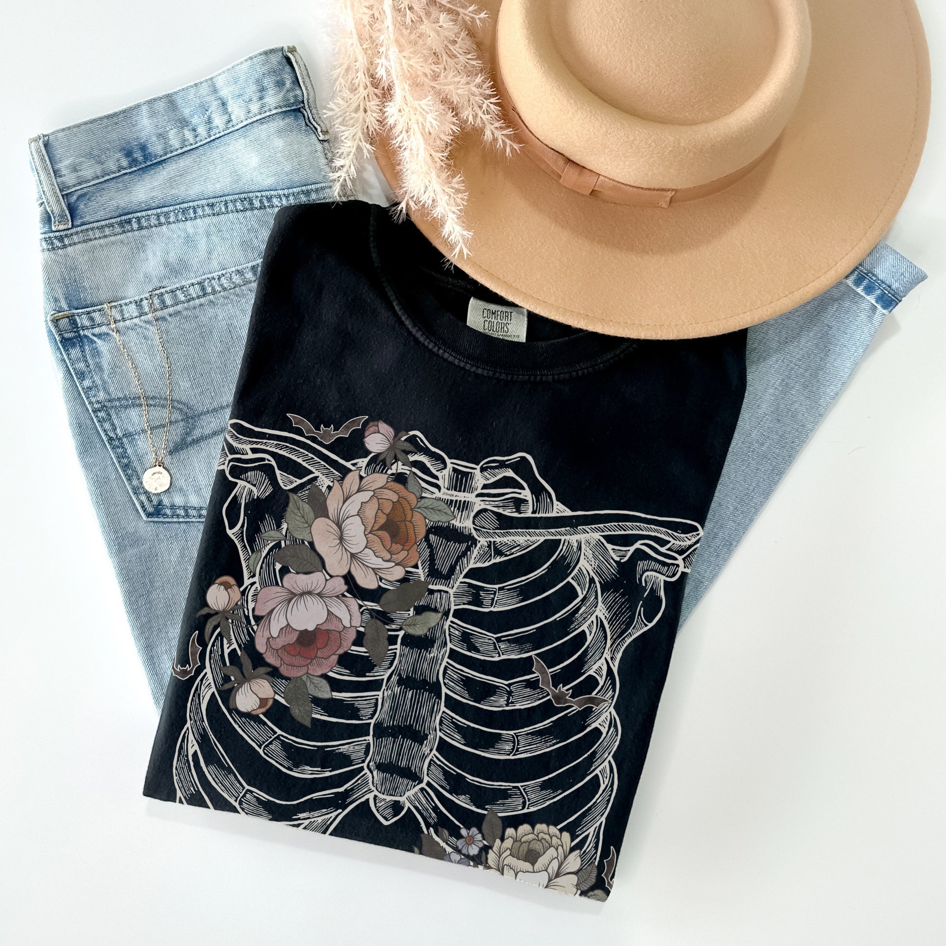 Botanical Rib Cage Comfort Colors TShirt -Esdee