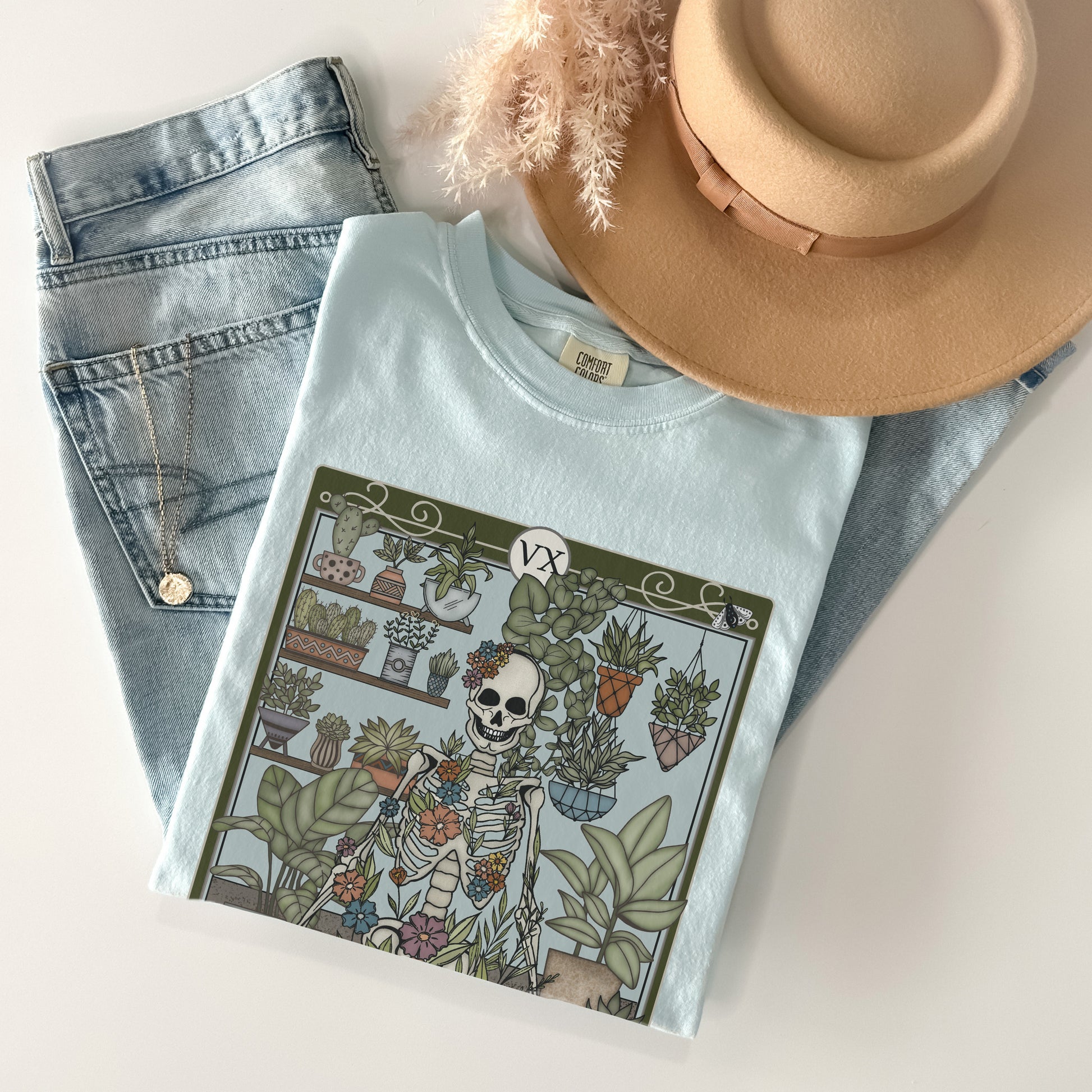 Plant Parent Tarot Card Comfort Colors TShirt - Esdee