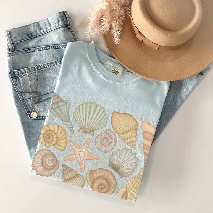 Seashell Comfort Colors TShirt - Esdee