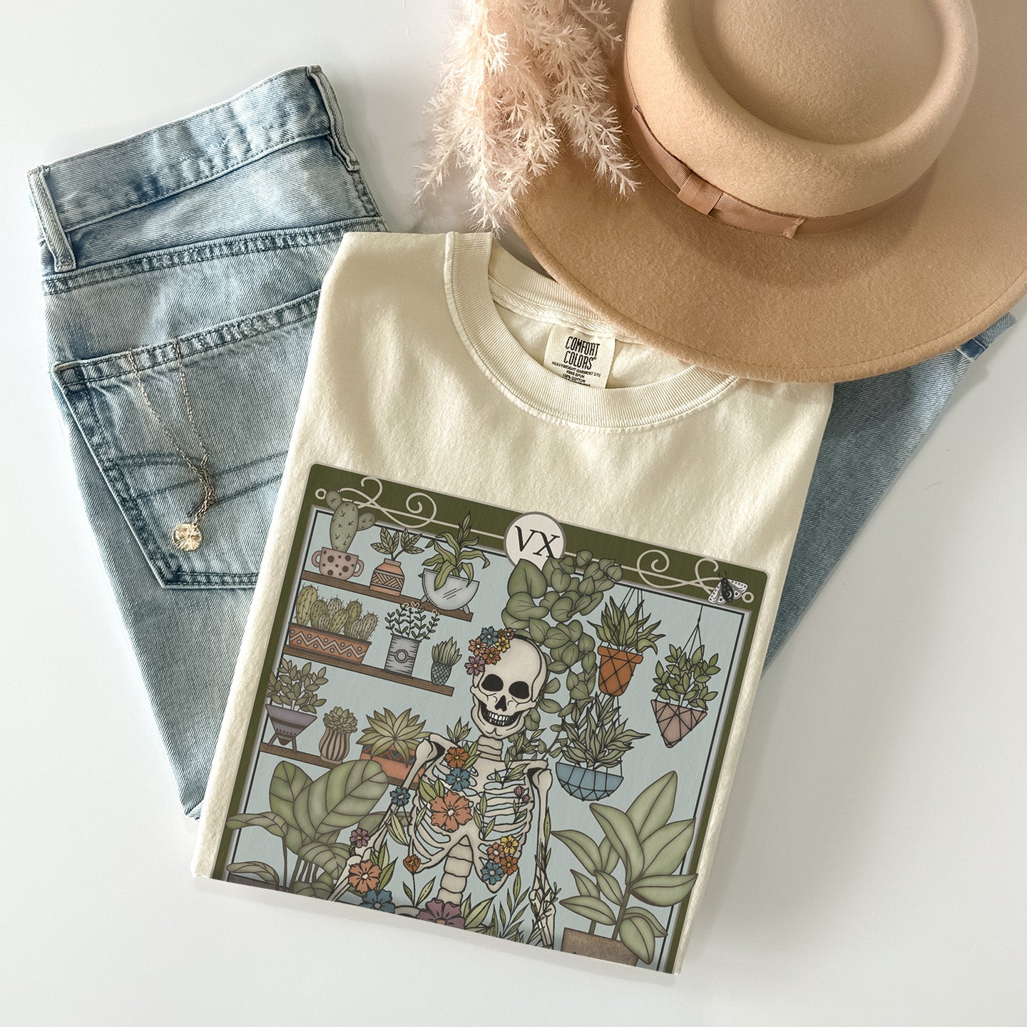 Plant Parent Tarot Card Comfort Colors TShirt - Esdee