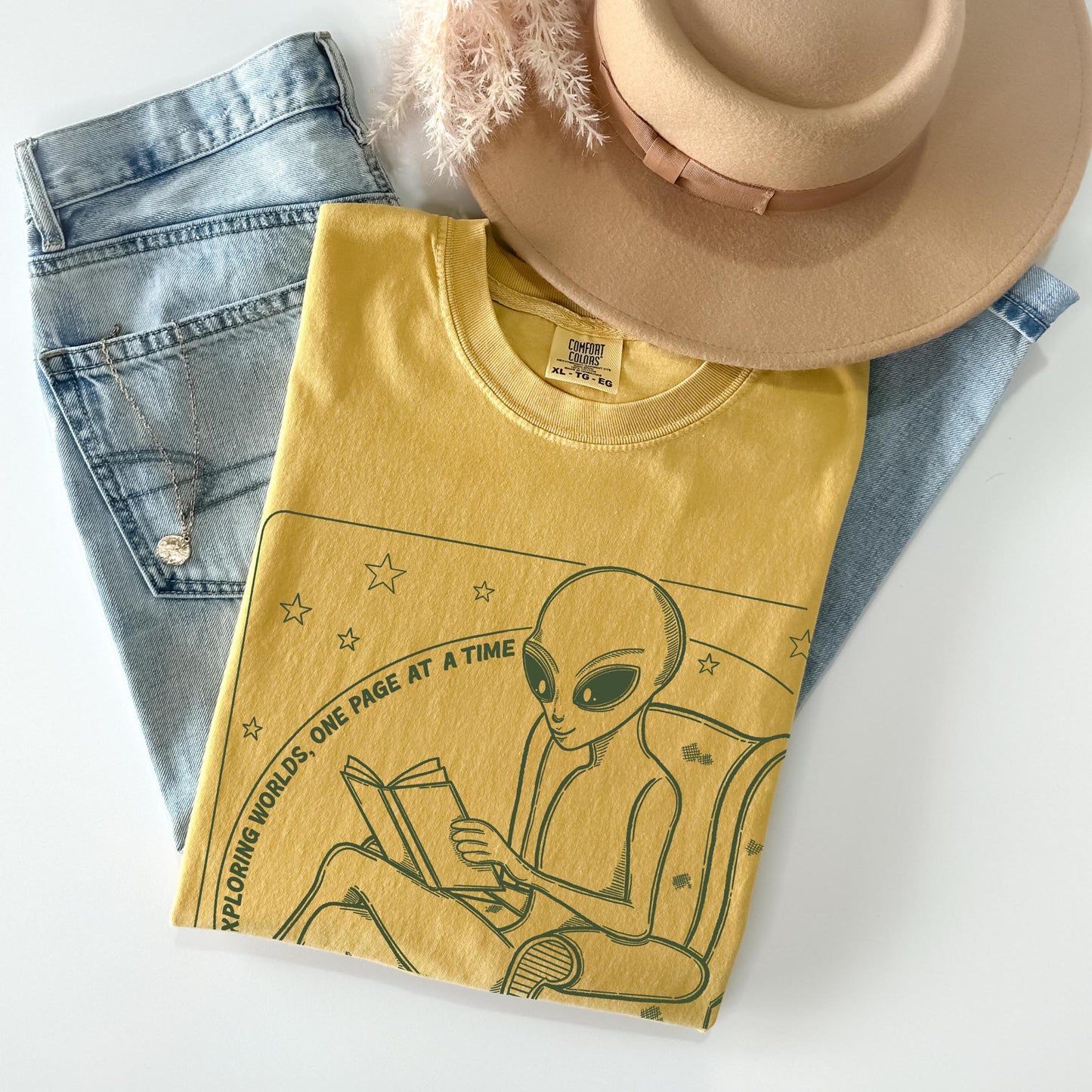 Bookish Alien Comfort Colors TShirt -Esdee