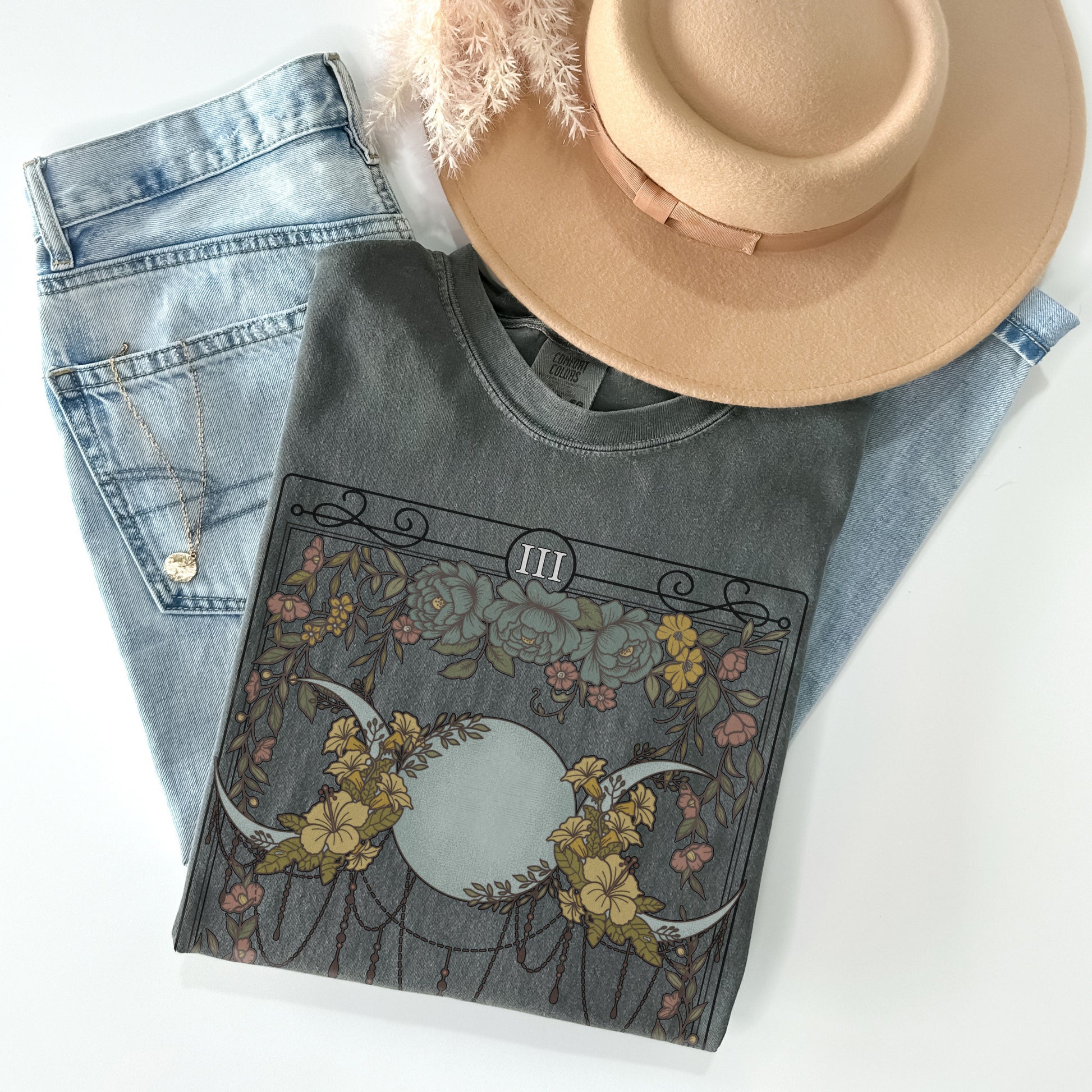 The Triple Moon Tarot Card Comfort Colors TShirt - Esdee