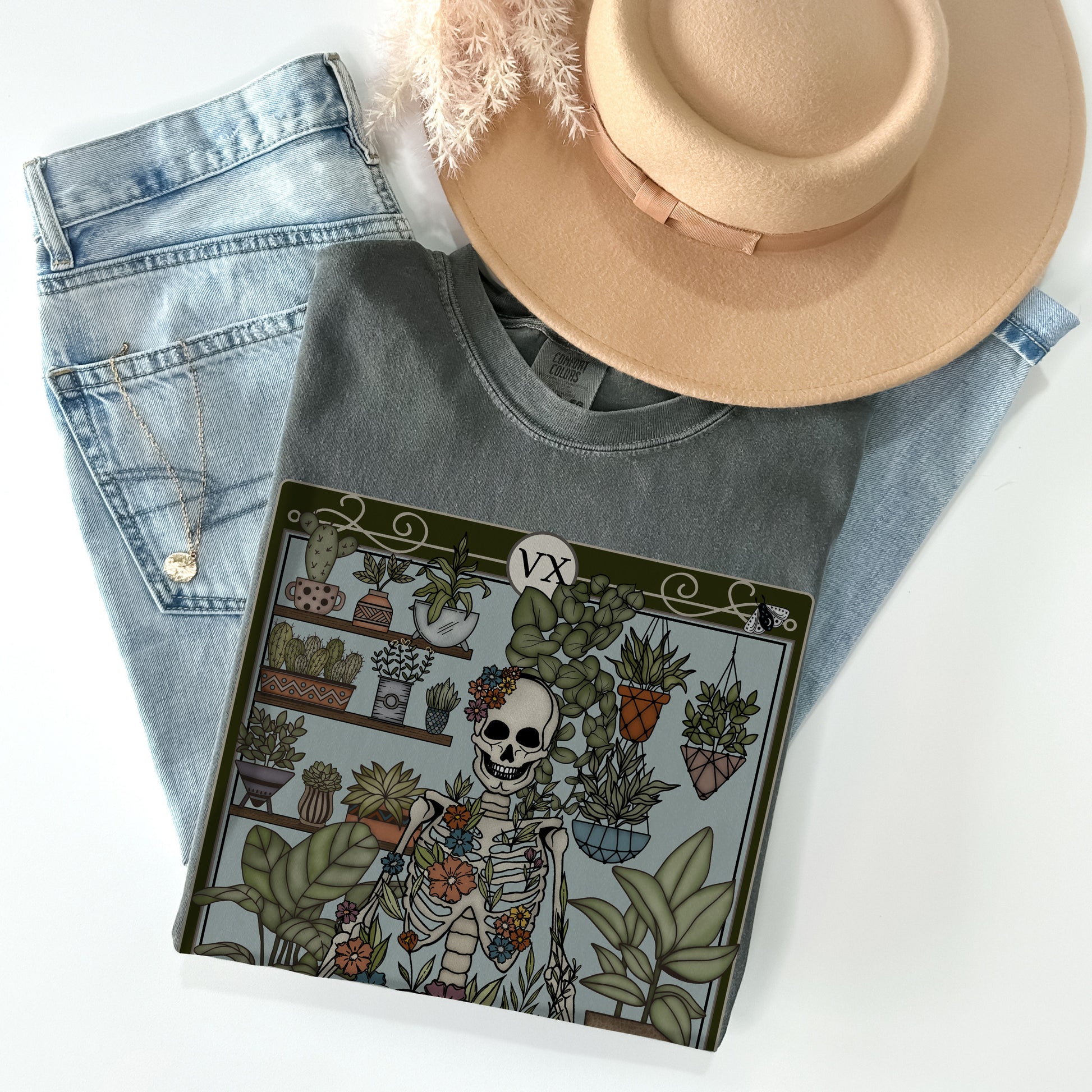Plant Parent Tarot Card Comfort Colors TShirt - Esdee