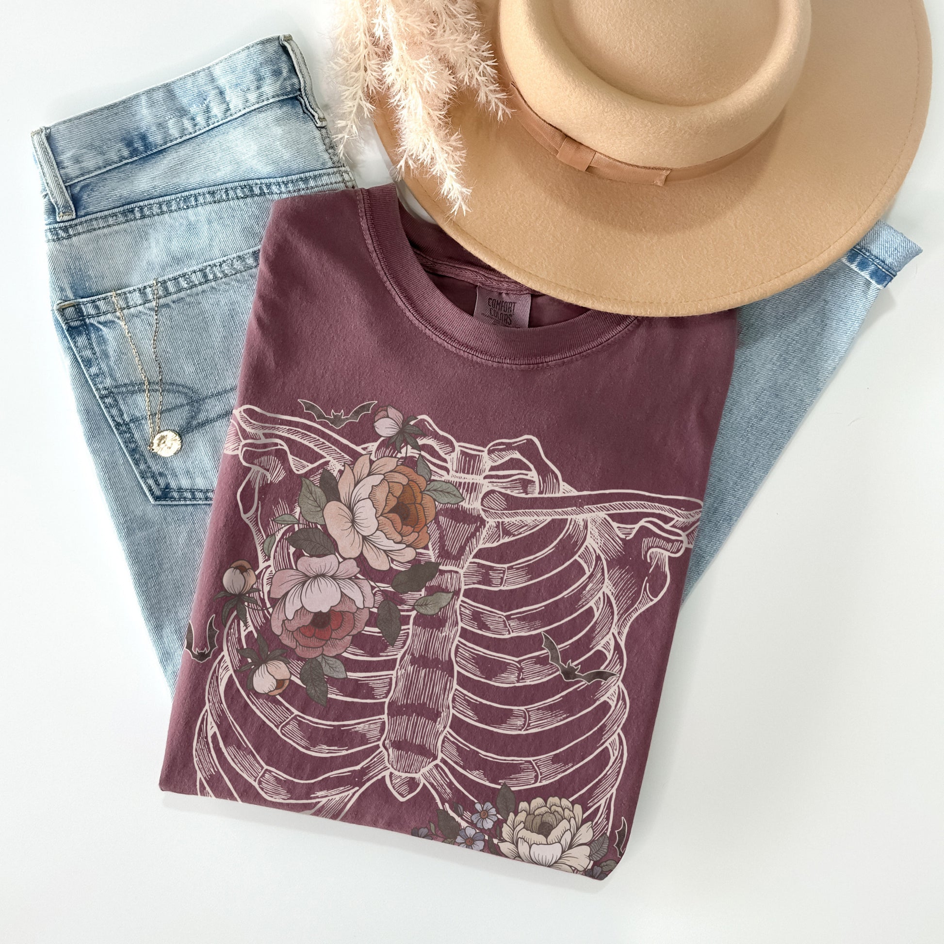 Botanical Rib Cage Comfort Colors TShirt -Esdee
