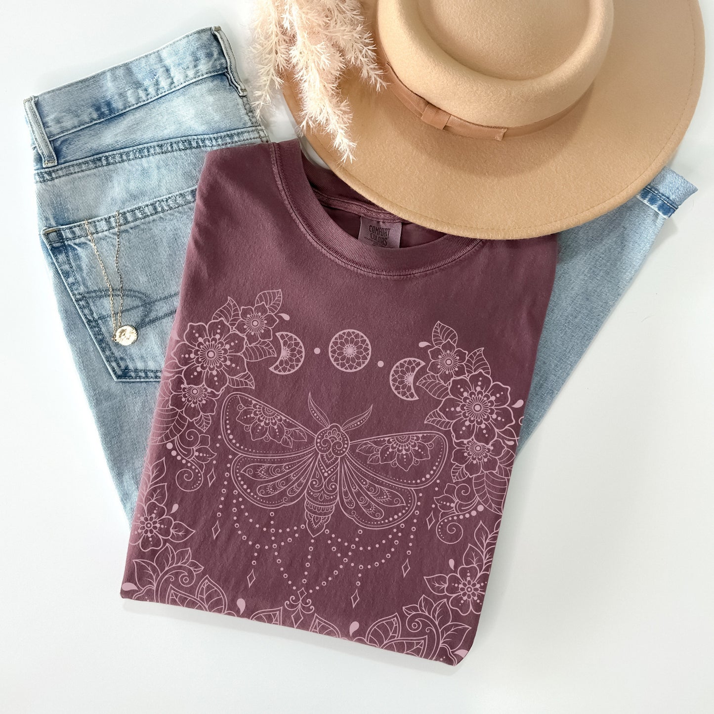 Mehndi Butterfly Comfort Colors TShirt -Esdee