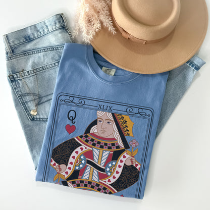 The Queen Tarot Card Comfort Colors TShirt - Esdee