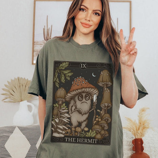 The Hermit Tarot Card Unisex Comfort Colors TShirt -Esdee