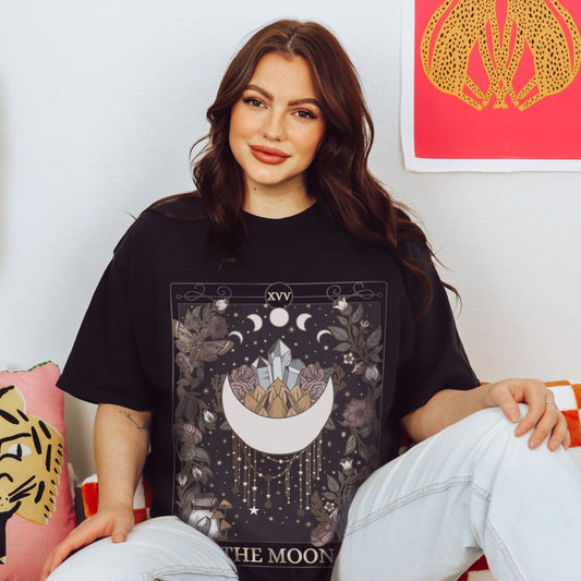 The Moon Tarot Card Comfort Colors TShirt - Esdee