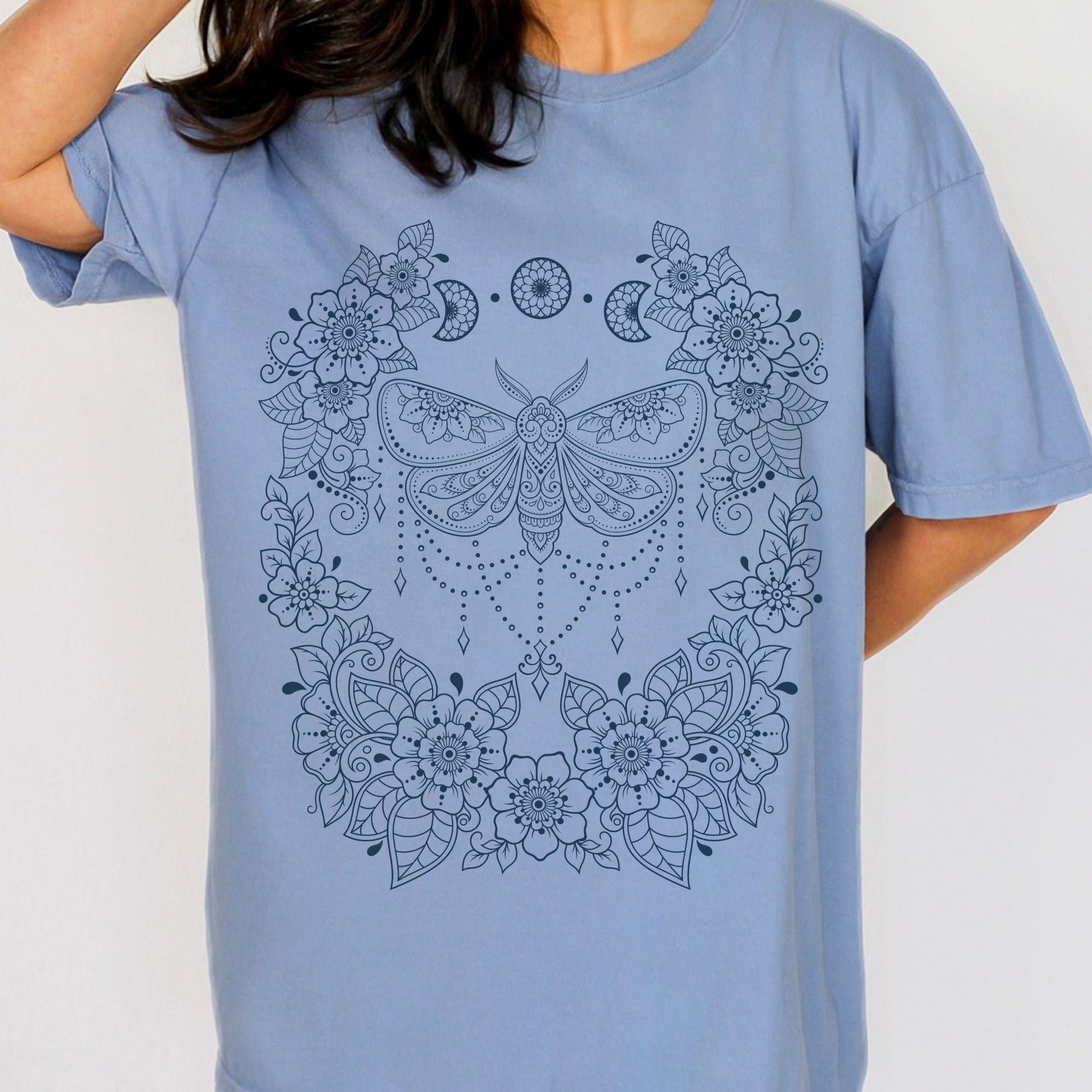 Mehndi Butterfly Comfort Colors TShirt -Esdee