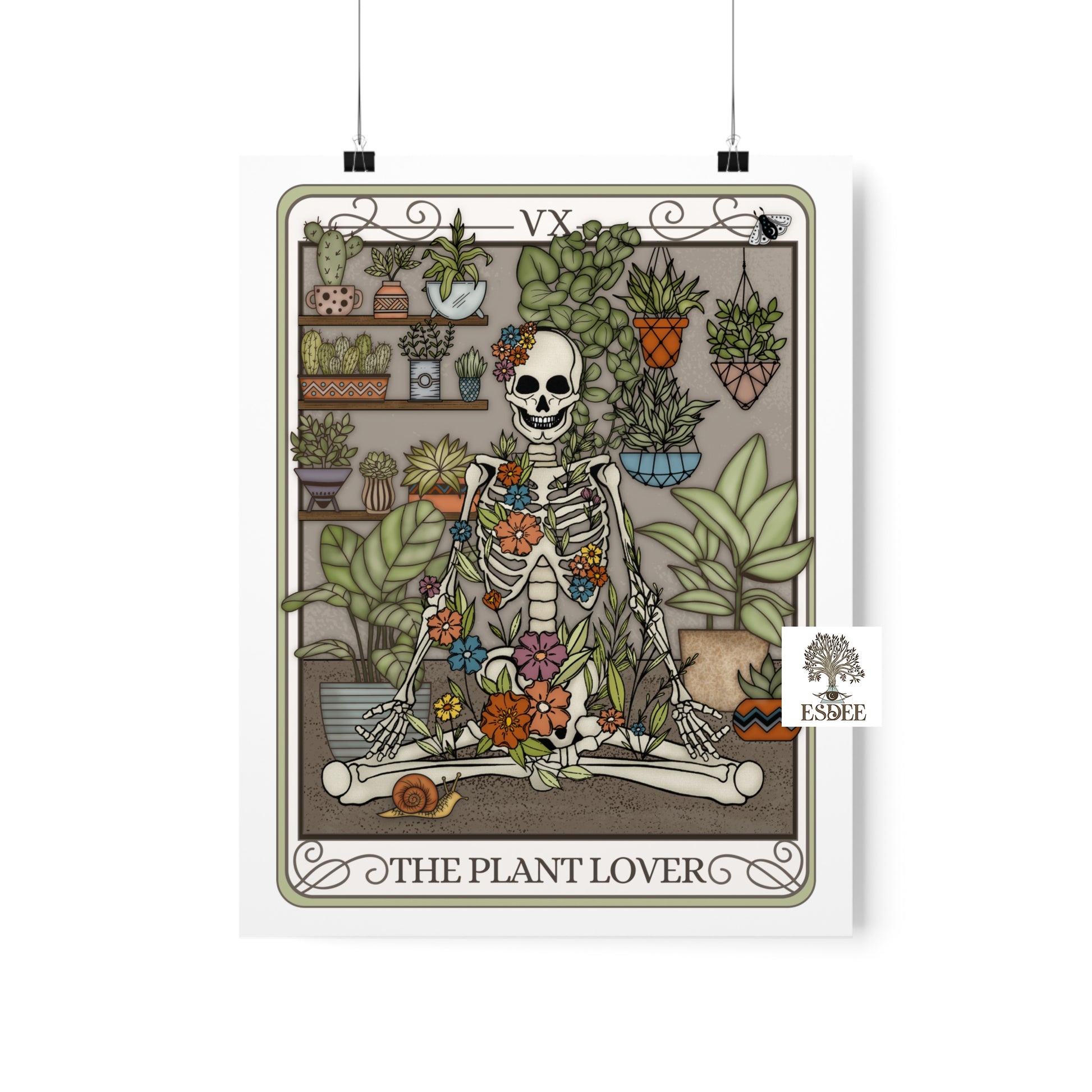 Plant Lover Tarot Card Vertical Poster - Esdee
