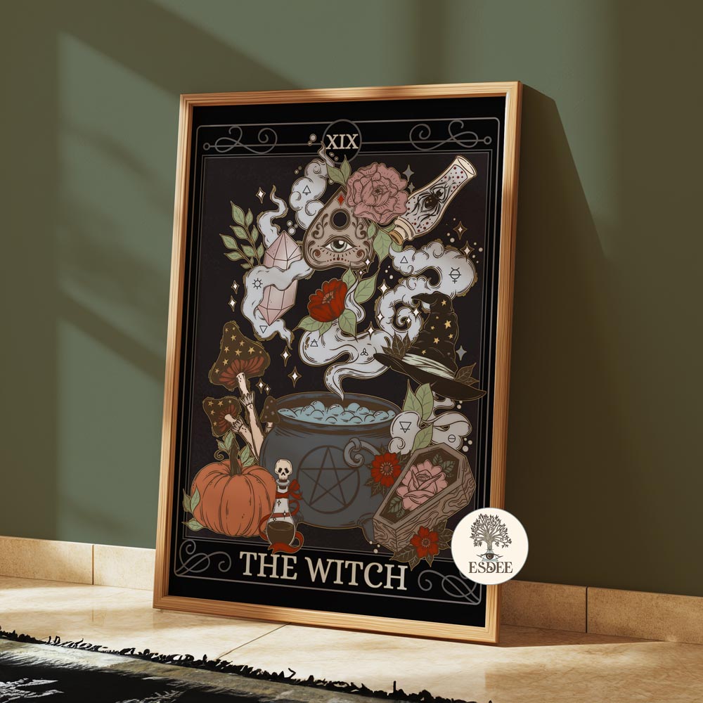 The Witch Tarot Card Poster - Esdee