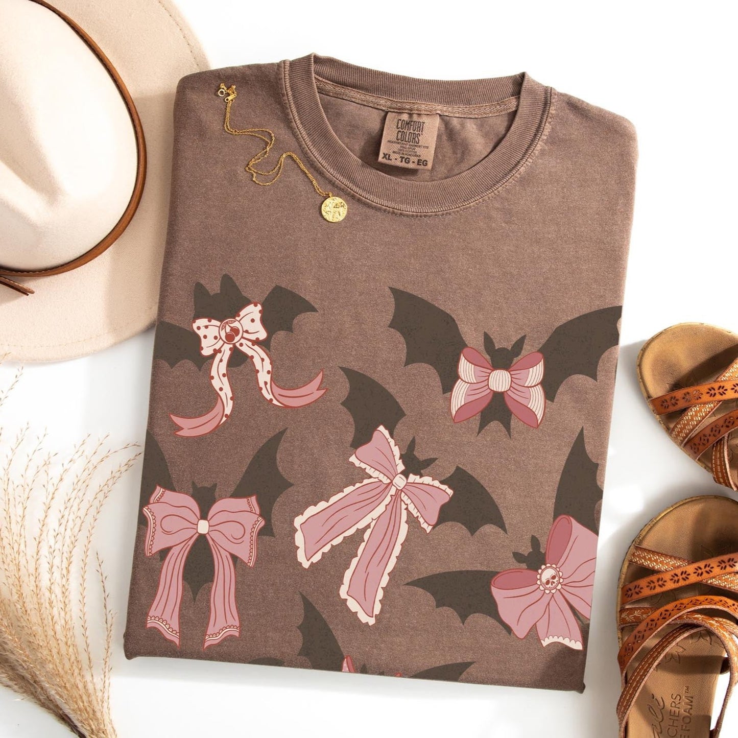 Bows and Bats Comfort Colors TShirt - Esdee