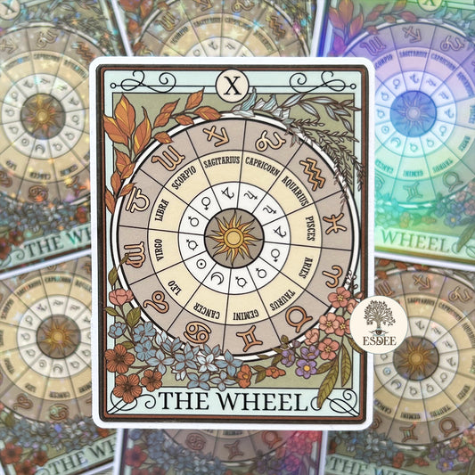 The Wheel Tarot Card Sticker - Esdee