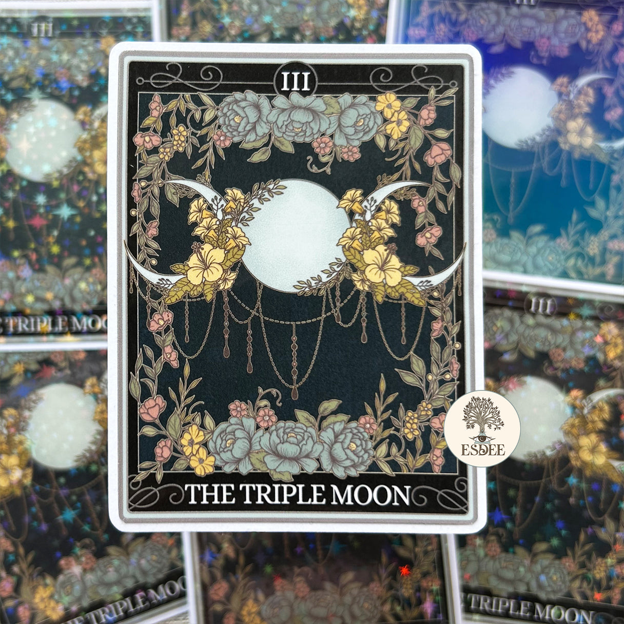 The Triple Moon Tarot Card Sticker - Esdee