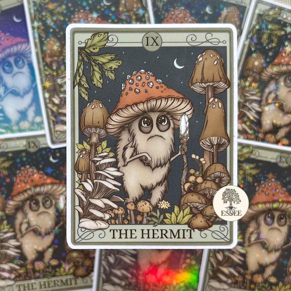 The Hermit Tarot Card Sticker - Esdee