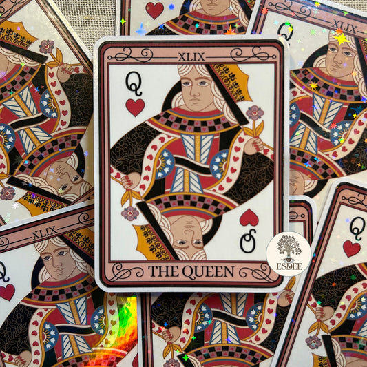 The Queen Tarot Card Sticker - Esdee