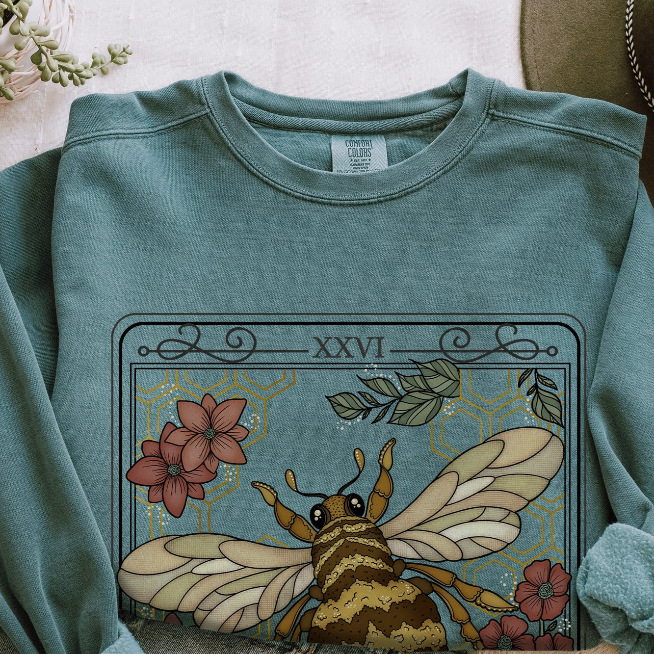 The Bee Tarot Card Comfort Colors Sweatshirt - Esdee