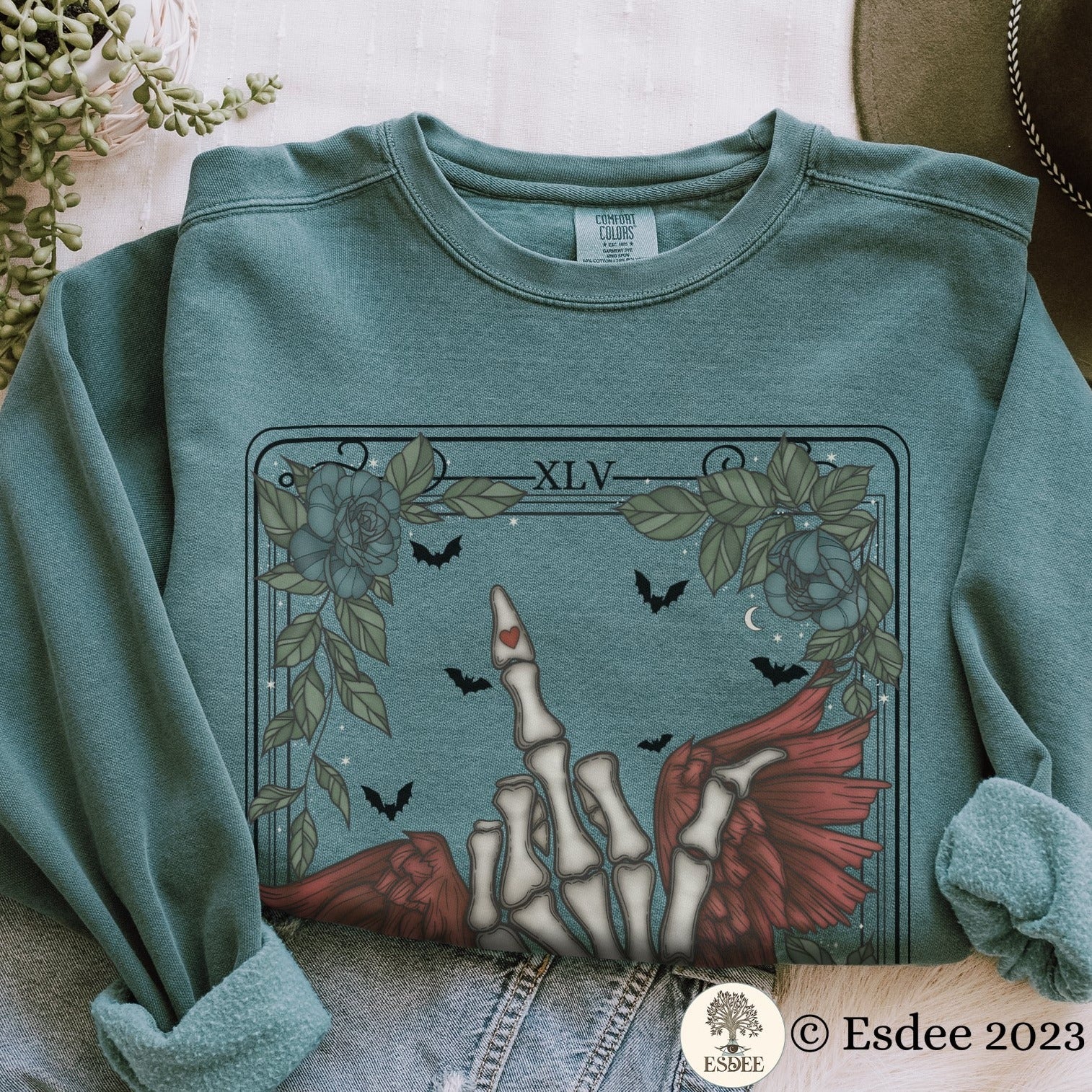 Last One Tarot Card Unisex Comfort Colors Sweatshirt - Esdee