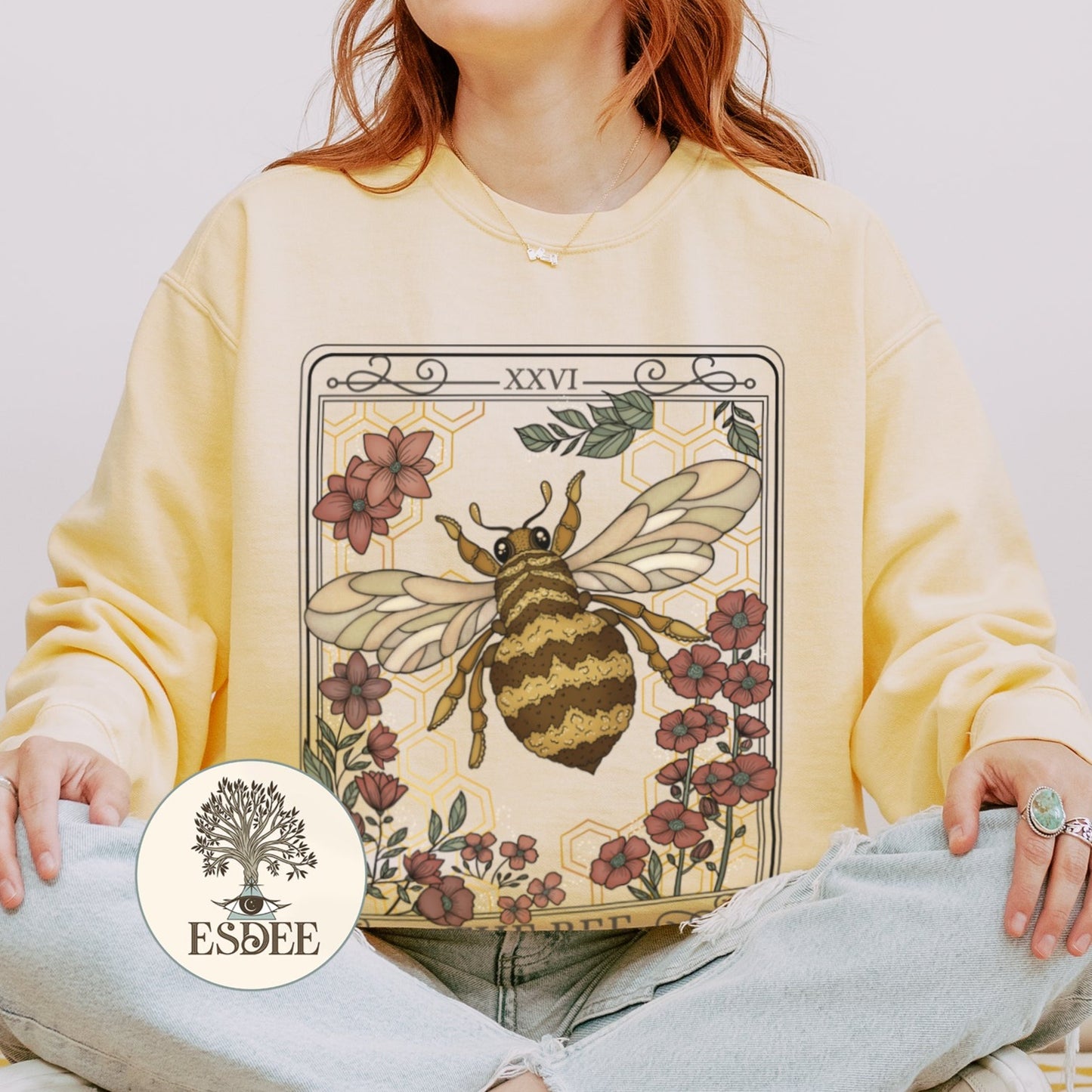 The Bee Tarot Card Comfort Colors Sweatshirt - Esdee