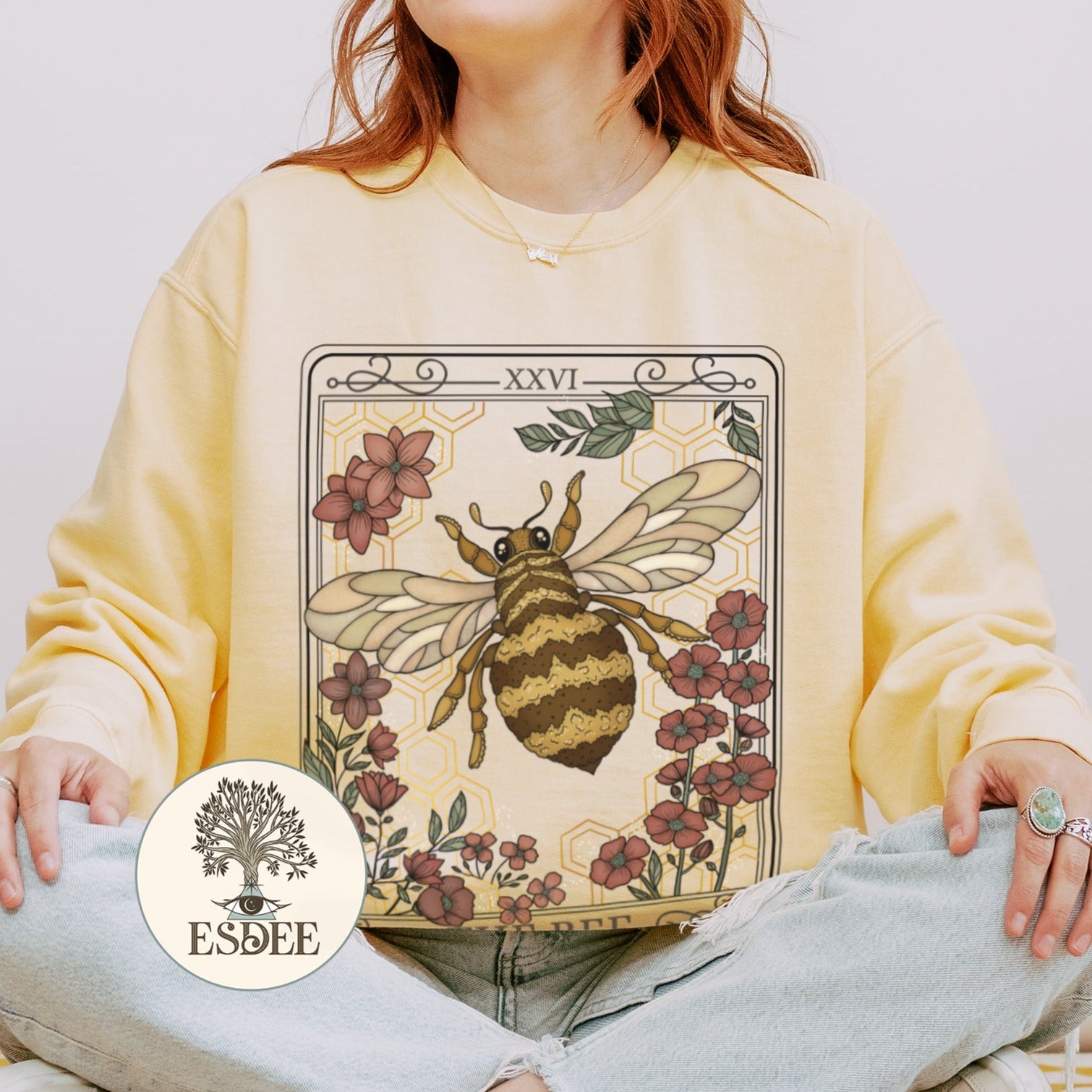 The Bee Tarot Card Comfort Colors Sweatshirt - Esdee