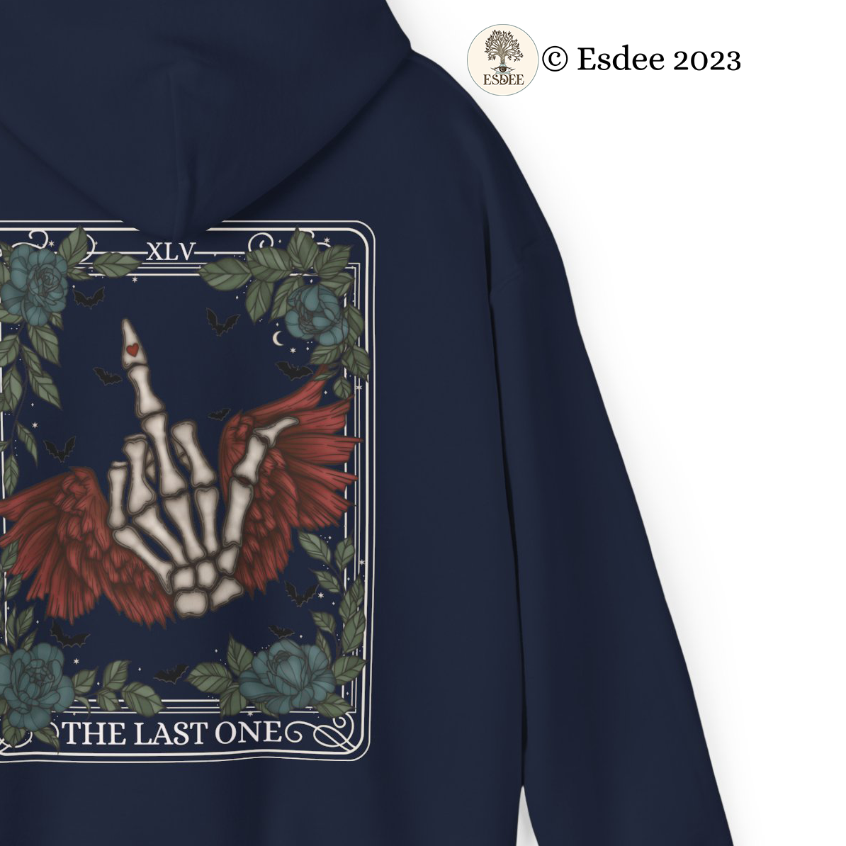 The Last One Tarot Card Front and Back Print Hoodie - Esdee