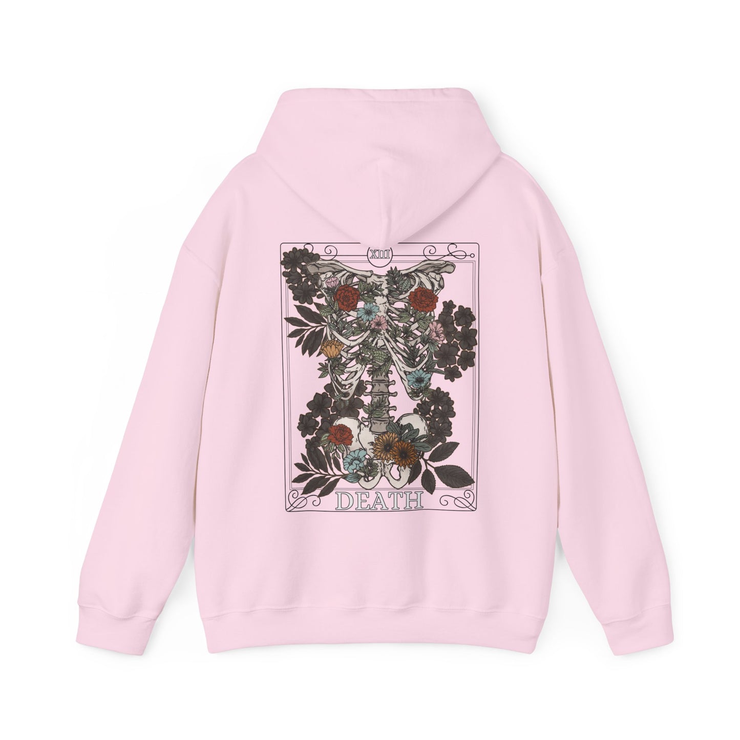 Death Tarot Card Front and Back Print Unisex Hoodie - Esdee