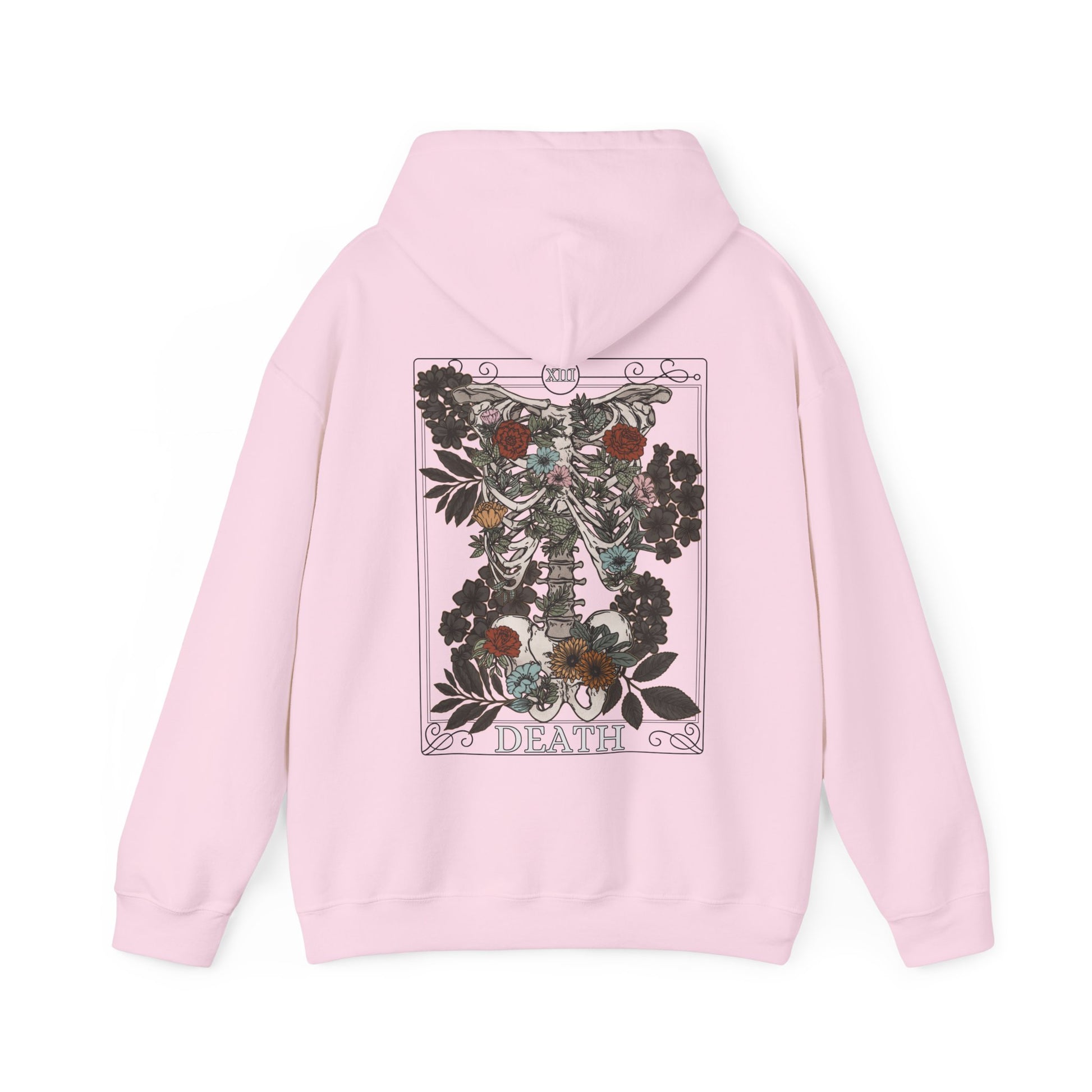 Death Tarot Card Front and Back Print Unisex Hoodie - Esdee