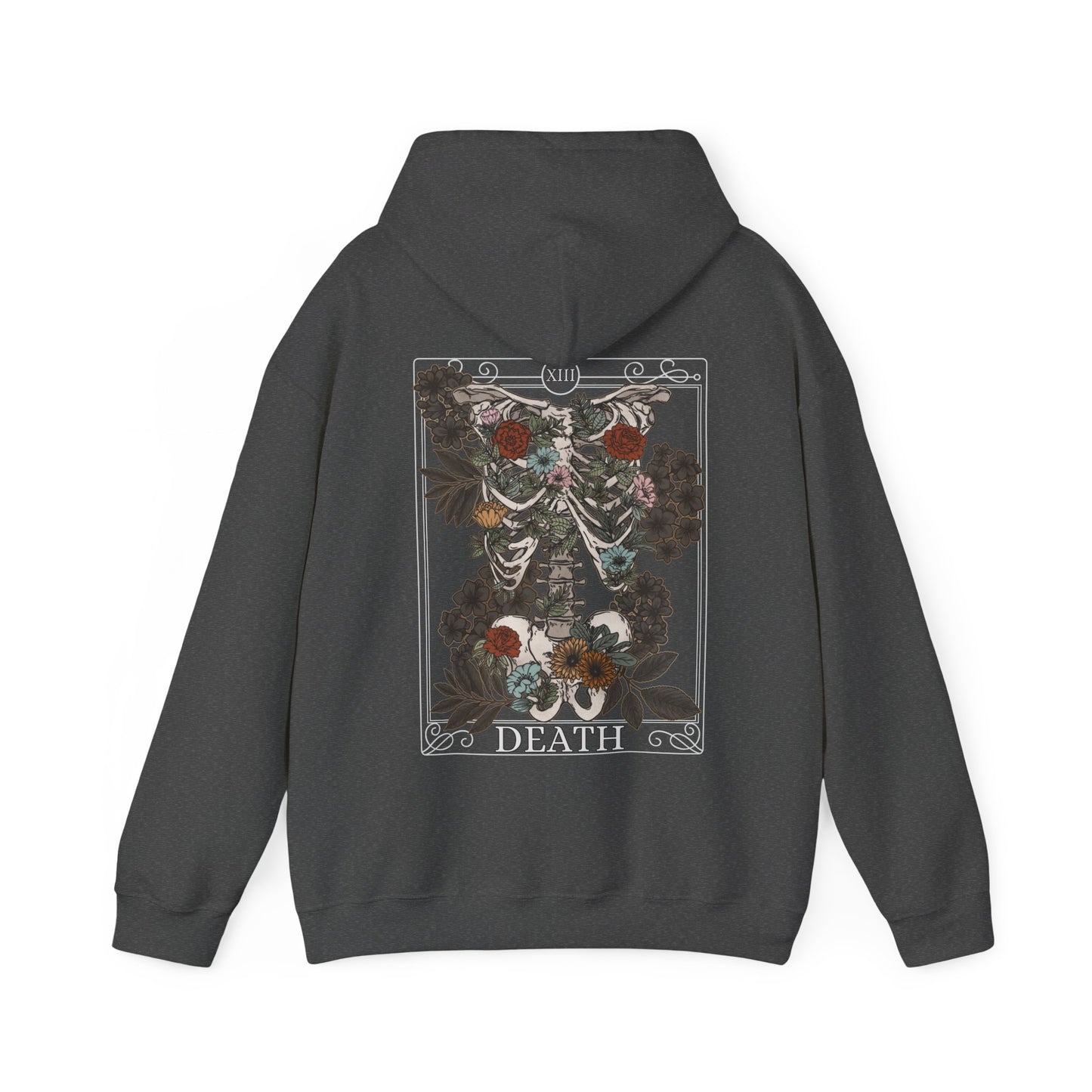 Death Tarot Card Front and Back Print Unisex Hoodie - Esdee