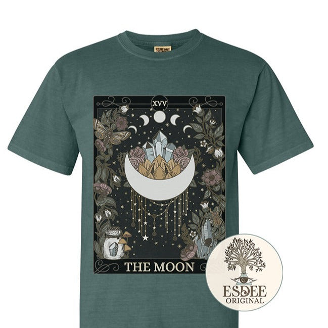 The Moon Tarot Card Comfort Colors TShirt - Esdee