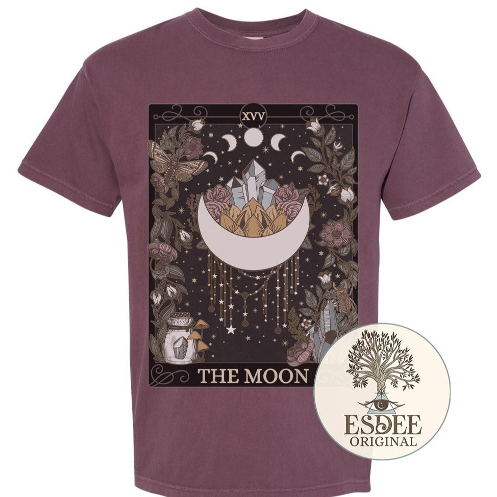 The Moon Tarot Card Comfort Colors TShirt - Esdee