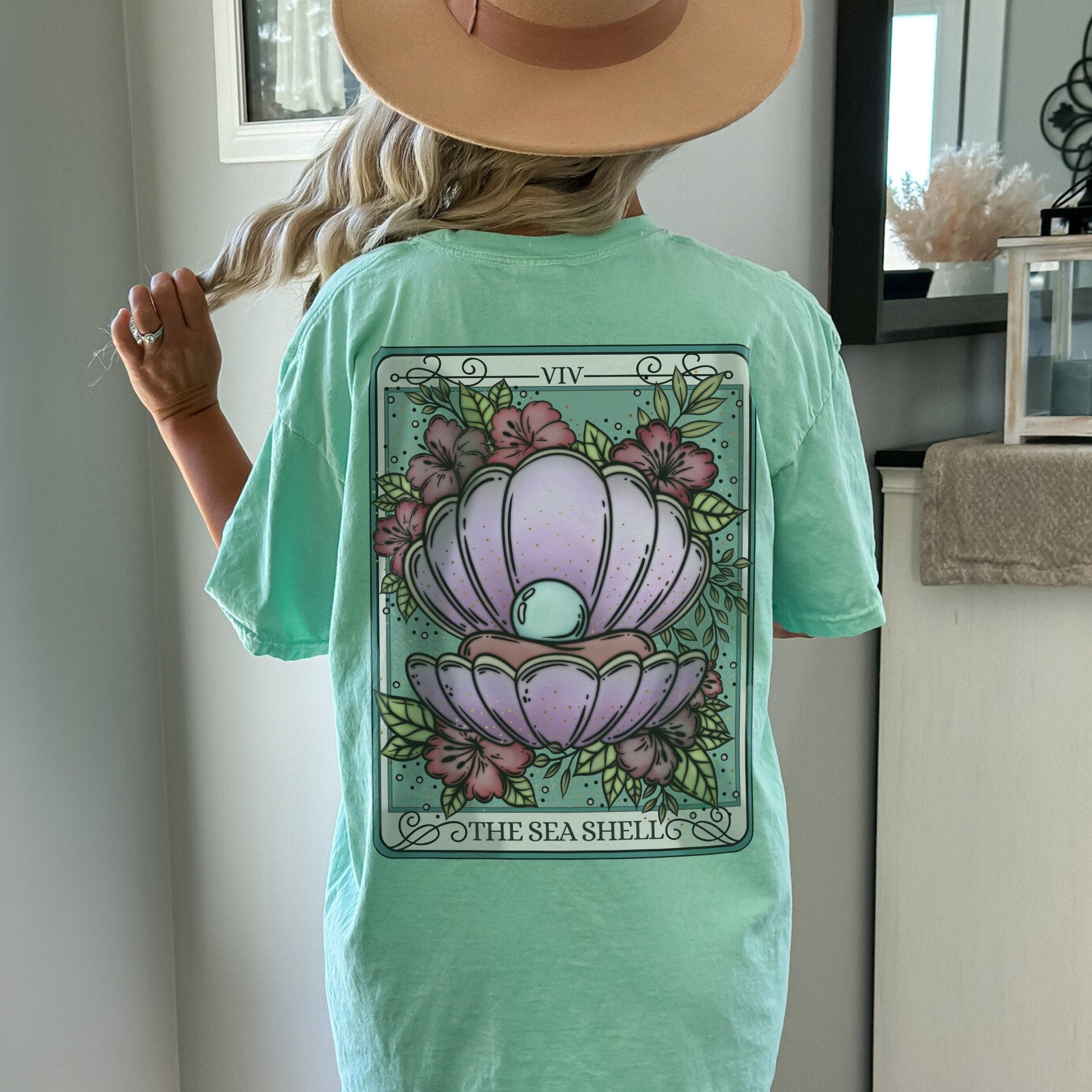 Seashell Tarot Card Unisex Comfort Colors T-shirt -Esdee