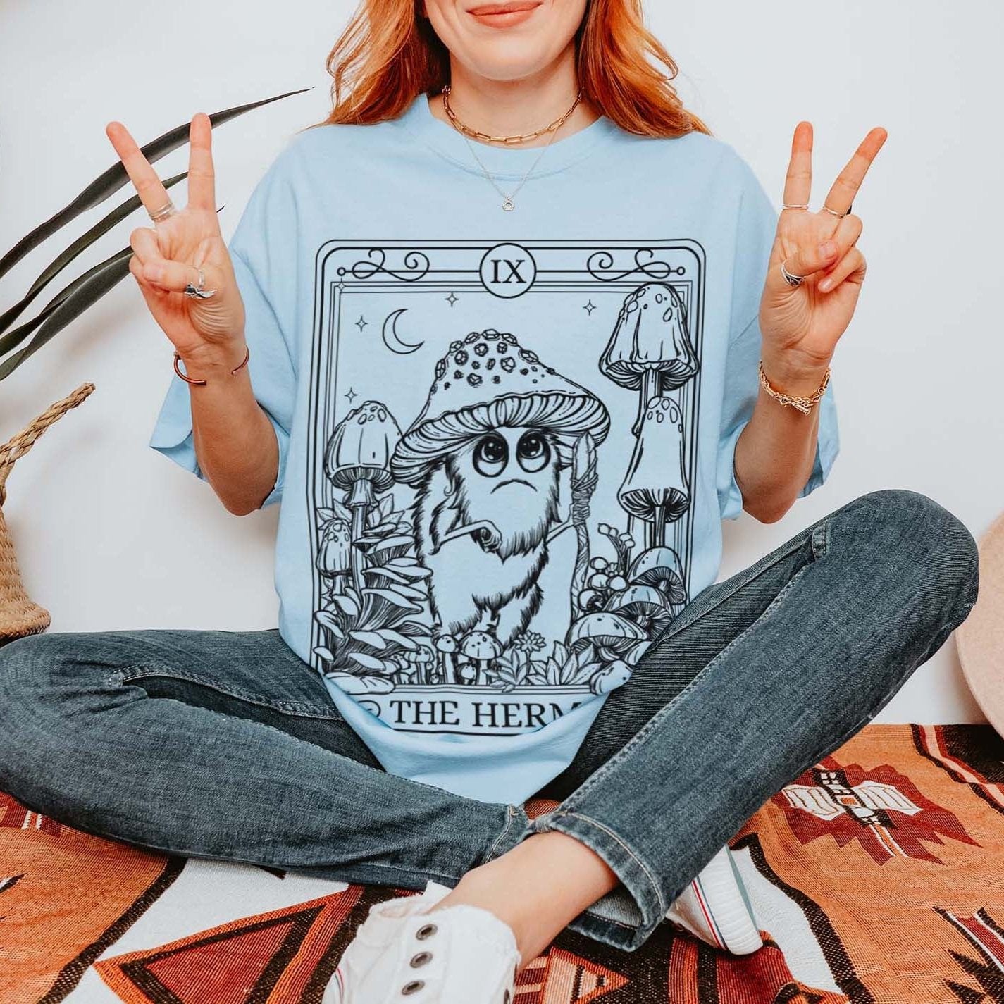 The Hermit Line Art Comfort Colors TShirt - Esdee