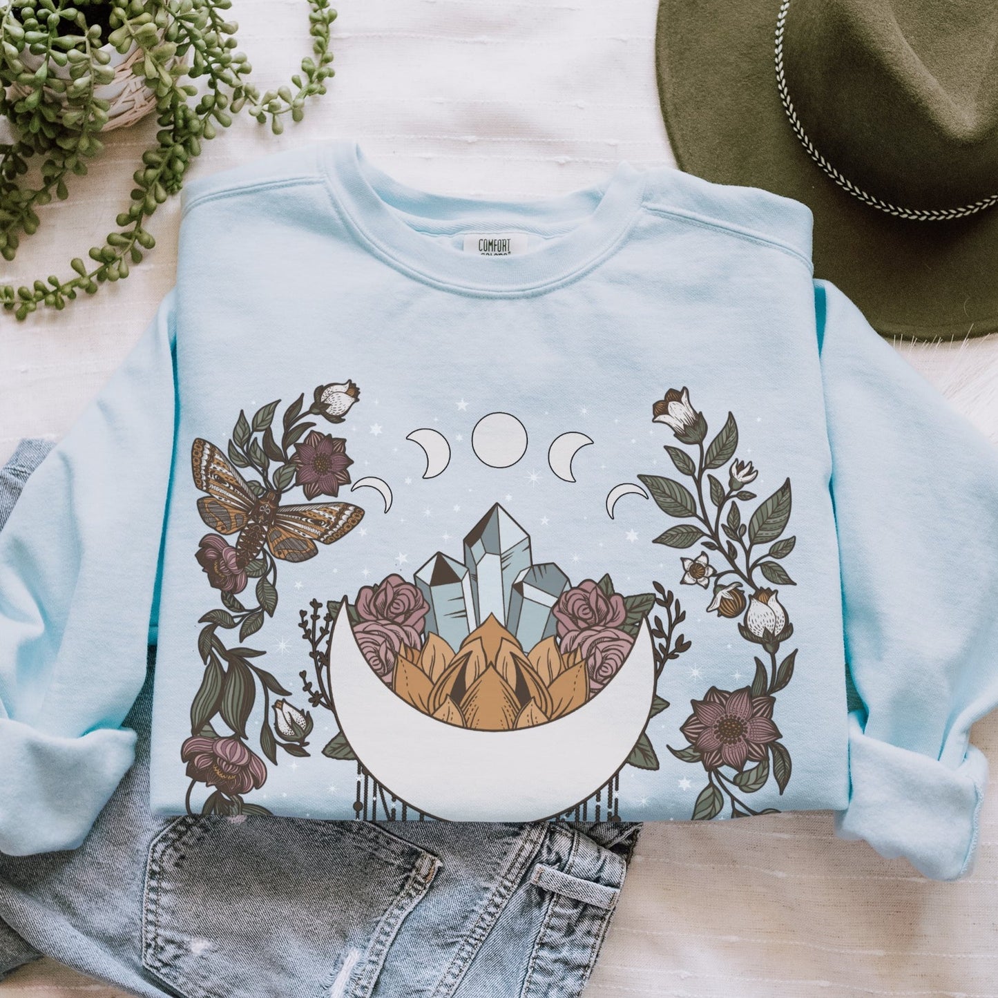 Boho Moon Comfort Colors Sweatshirt - Esdee