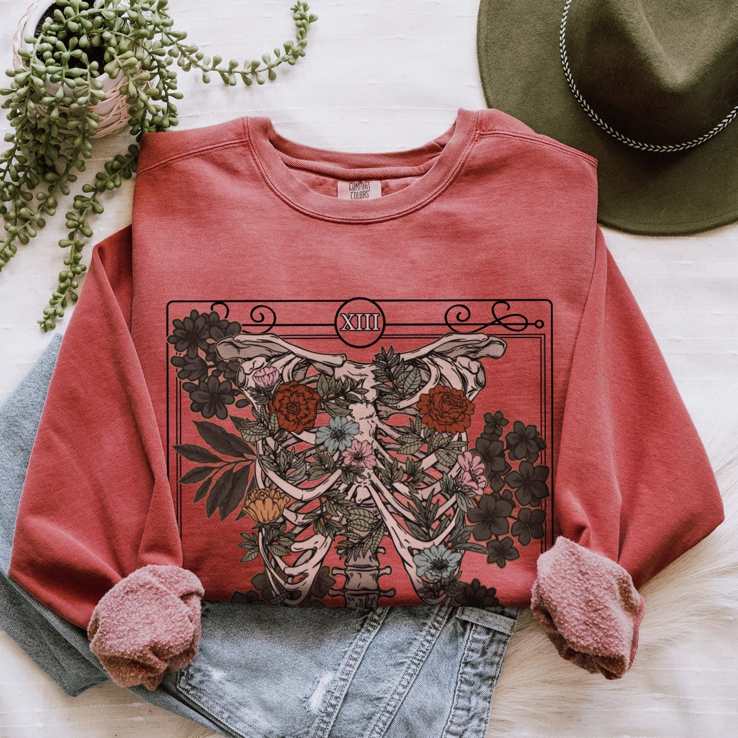 Death Tarot Card Comfort Colors Sweatshirt - Esdee