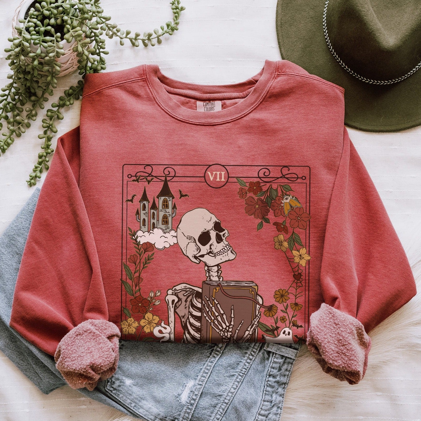 The Reader Tarot Card Comfort Colors Sweatshirt - Esdee