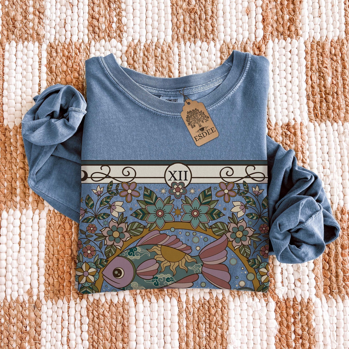 Custom Zodiac Sign Comfort Colors Long Sleeve T-Shirt, Funny Retro Personalized Star Sign Gift - Esdee