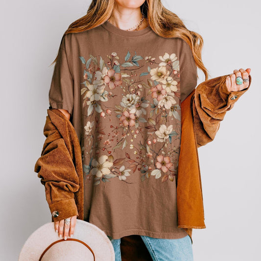 Fall Botanical Comfort Colors TShirt -Esdee
