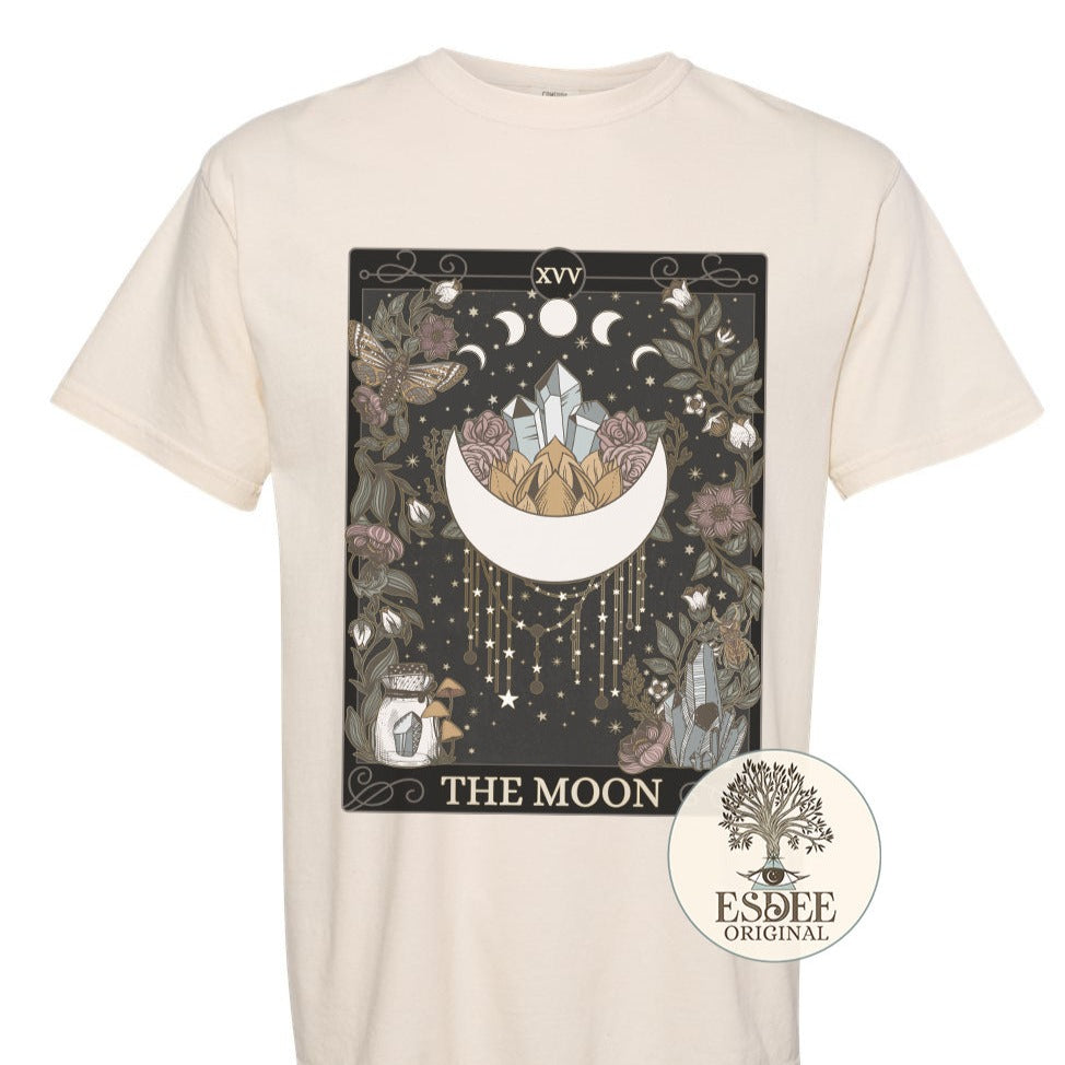 The Moon Tarot Card Comfort Colors TShirt - Esdee