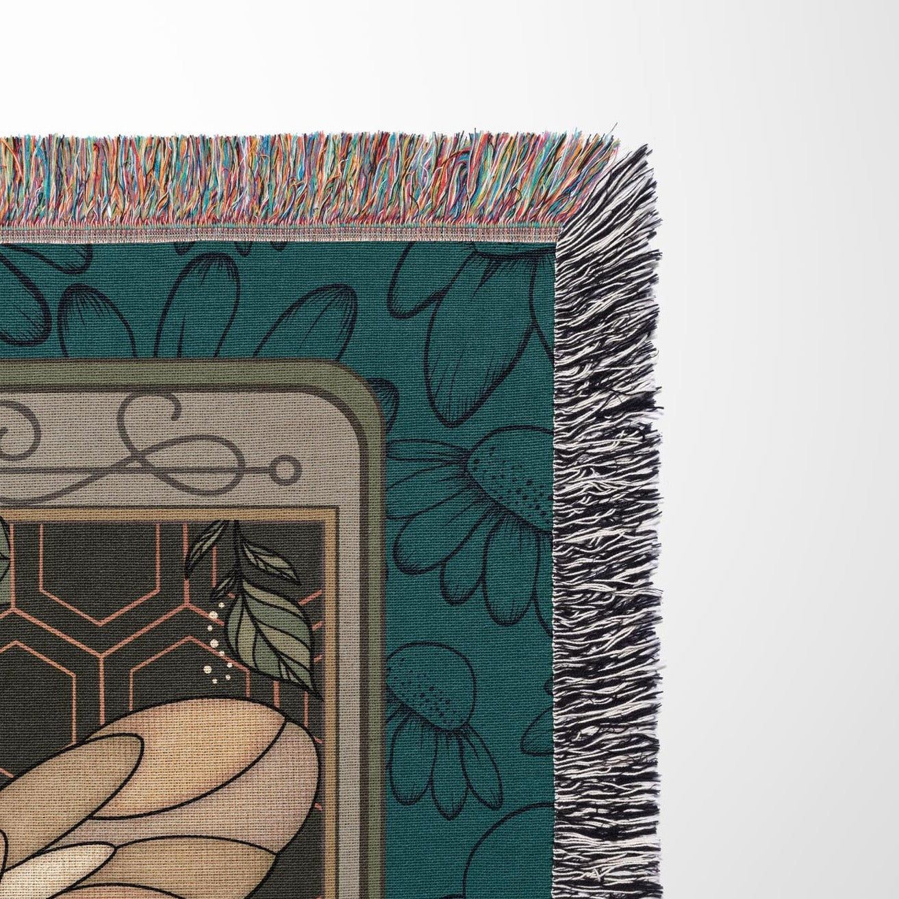 The Bee Tarot Card Cotton Woven Throw Blanket Wall Hanging - Esdee