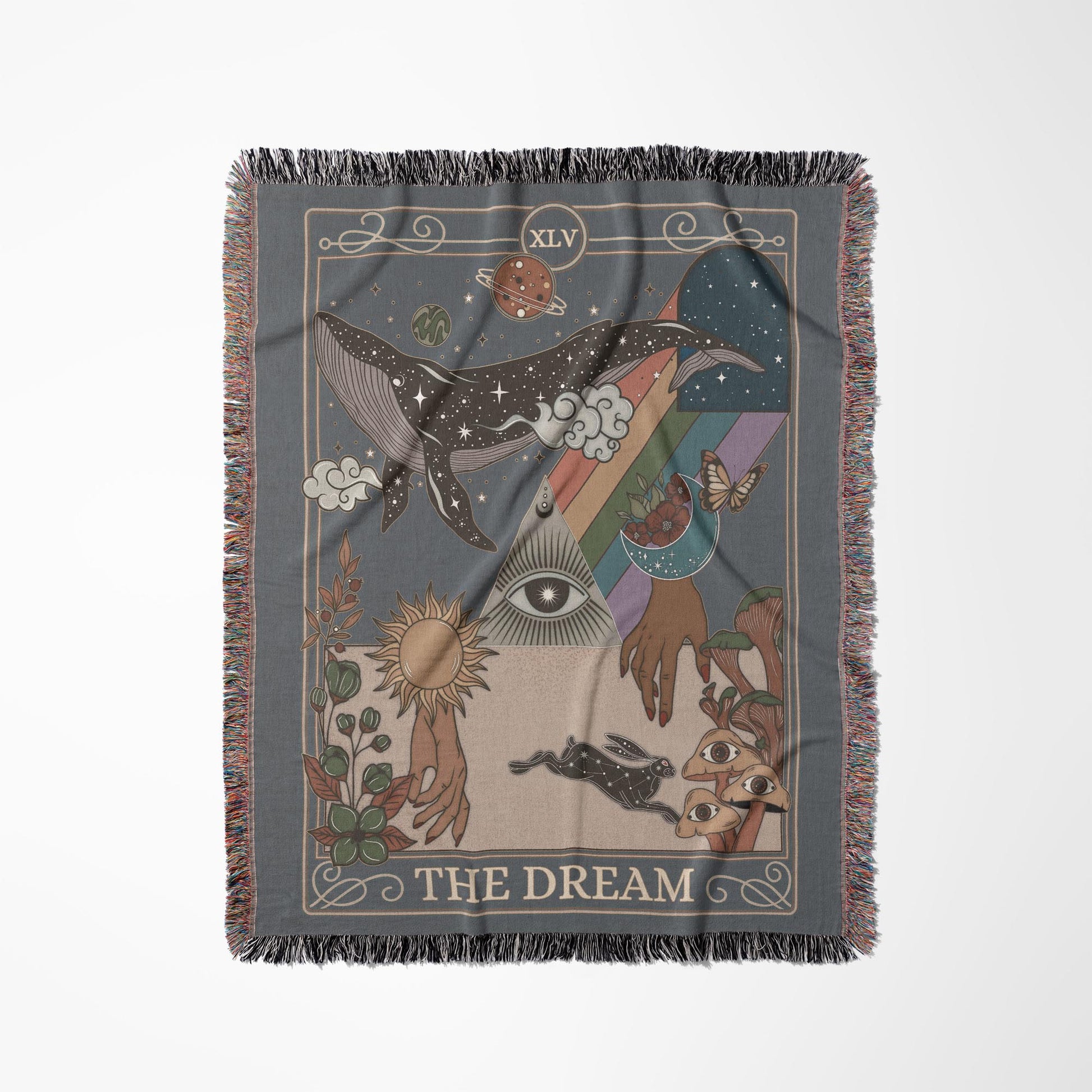 The Dream Tarot Card Cotton Woven Throw Blanket Wall Hanging - Esdee
