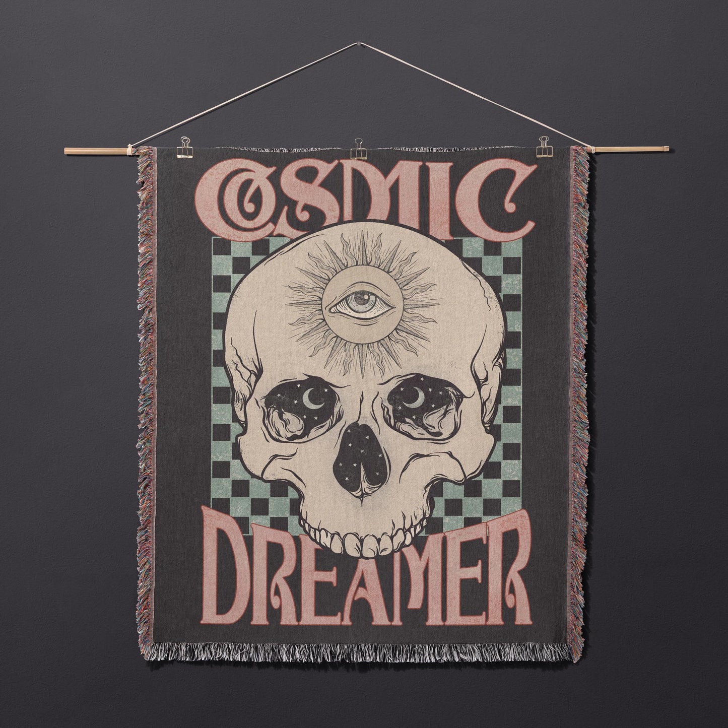 Celestial Dreamer Cotton Woven Throw Blanket Wall Hanging - Esdee