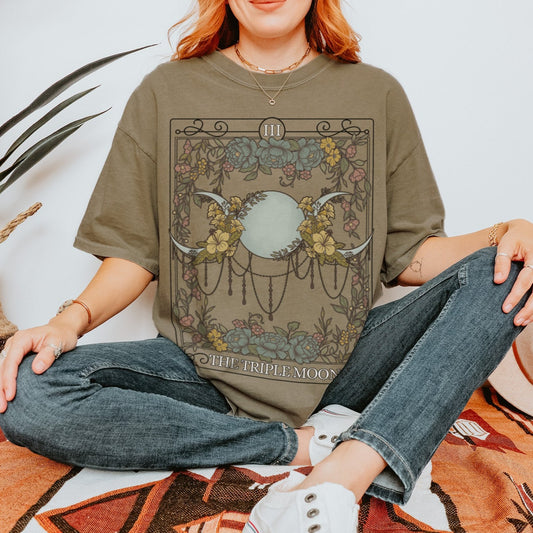The Triple Moon Tarot Card Comfort Colors TShirt - Esdee