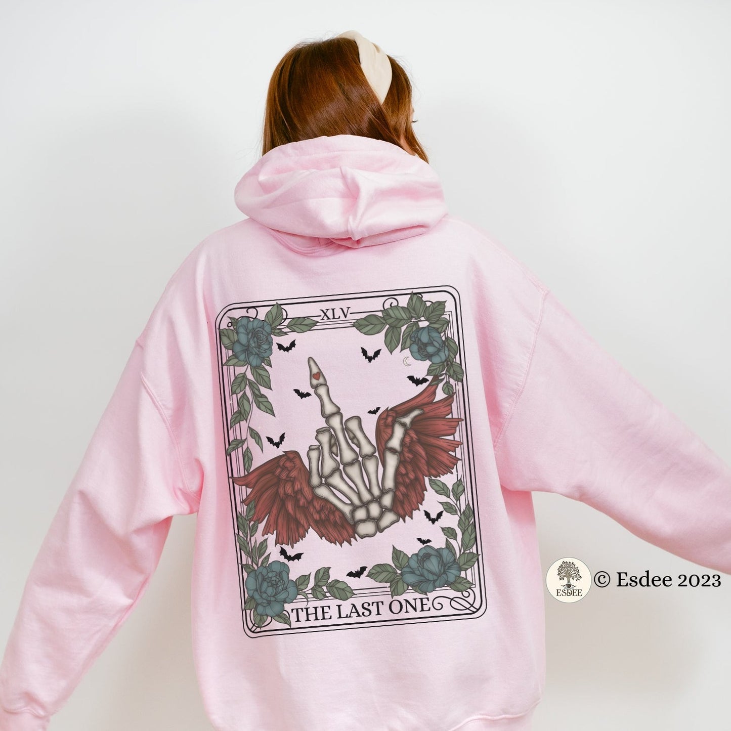 The Last One Tarot Card Front and Back Print Hoodie - Esdee