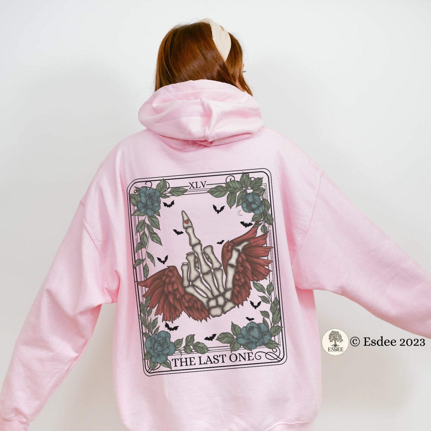 The Last One Tarot Card Front and Back Print Hoodie - Esdee