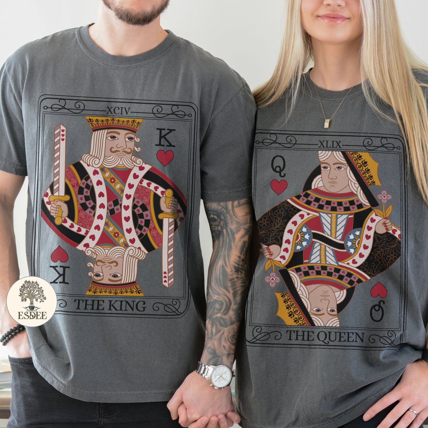 The King Tarot Card Comfort Colors TShirt - Esdee