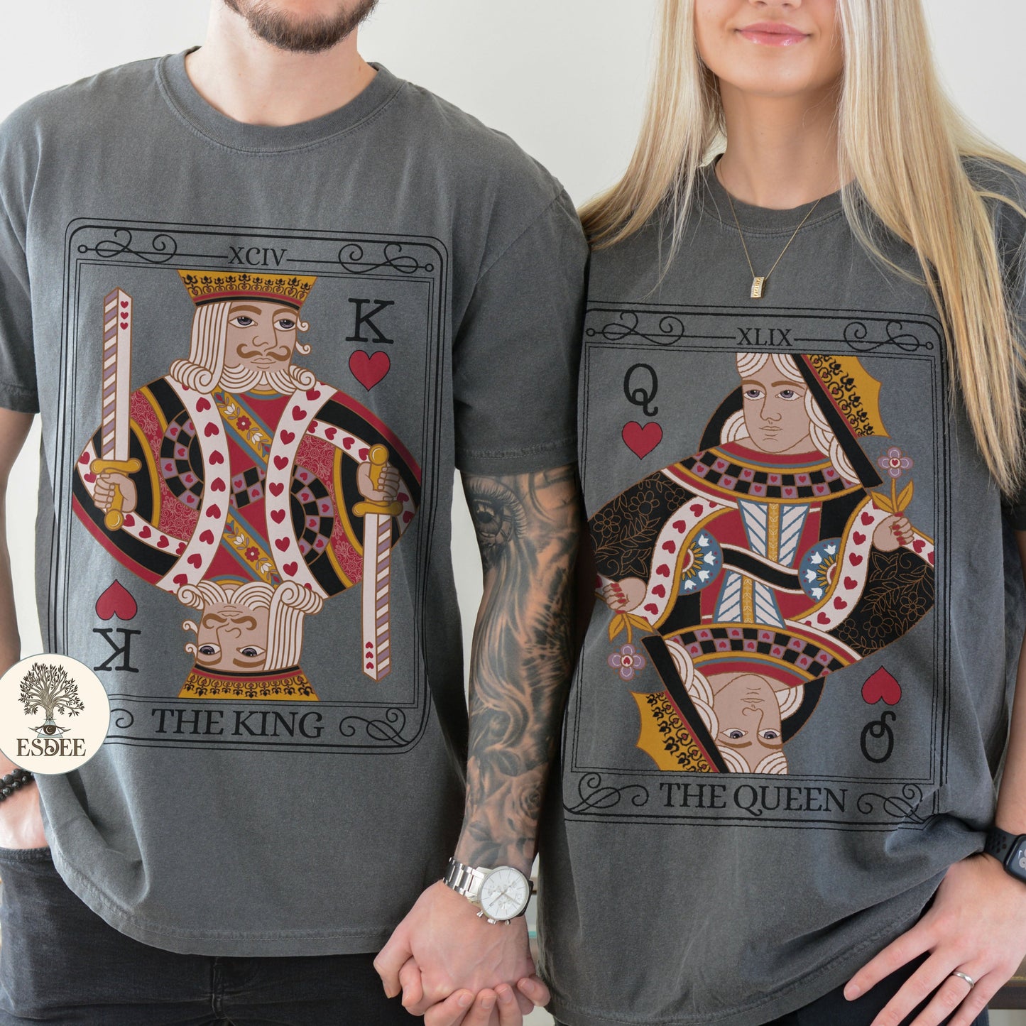 The Queen Tarot Card Comfort Colors TShirt - Esdee