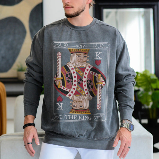 The King Tarot Card Comfort Colors Sweatshirt - Esdee