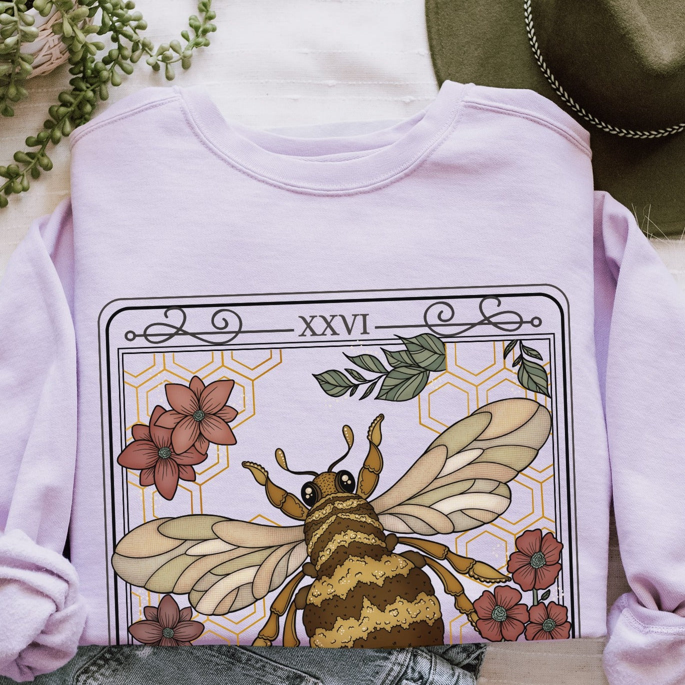 The Bee Tarot Card Comfort Colors Sweatshirt - Esdee